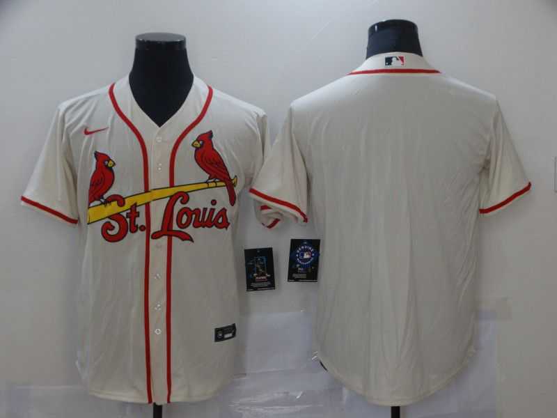 Men St.Louis Cardinals Blank Cream Game Nike MLB Jerseys